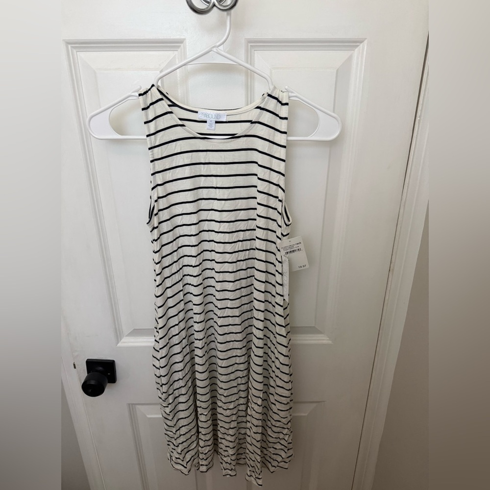 Nordstrom Rack Striped Sleeveless Swing Dress | Black & White | Casual Summer
